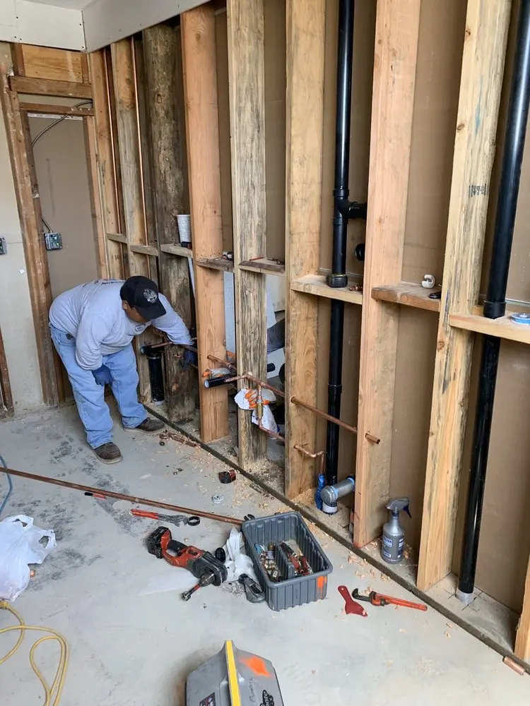 Commercial rough-in plumbing for Gas Line Repair in Mission Bend